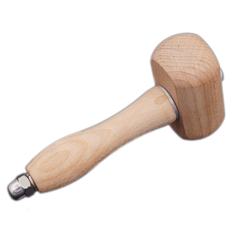 Wooden Mallet 1pc Beech Material High Hardness - Smooth Surface Durable Design Craft Hammer for Home Woodworking Leather Craft Carvers - Image 2