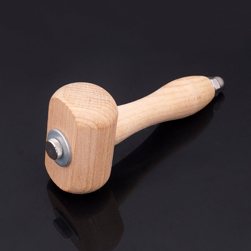 Wooden Mallet 1pc Beech Material High Hardness - Smooth Surface Durable Design Craft Hammer for Home Woodworking Leather Craft Carvers - Image 1