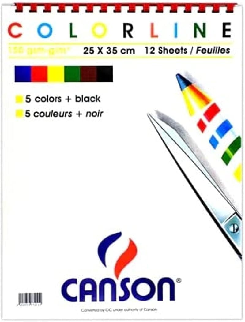 Canson sketchbook 12 sheets 150gsm / 25x35 b4 / colored