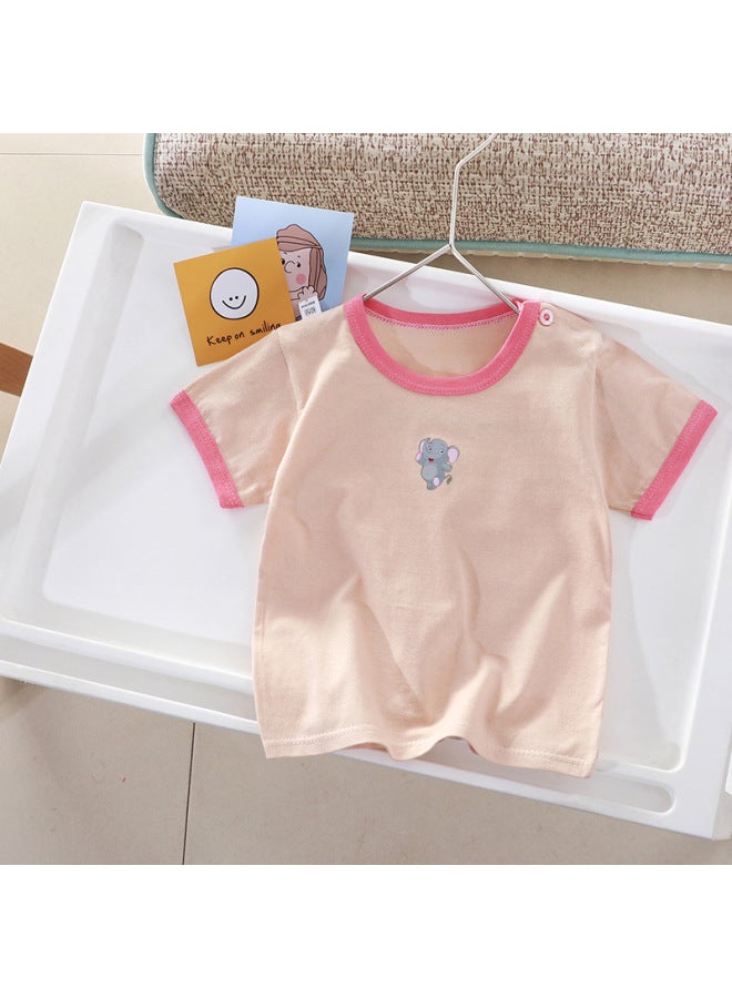 Baby Short-sleeved T-shirt For Boys And Kidsren Summer Baby Tops Half-sleeved Kidsren's Clothing Summer Clothing Pure Cotton Girls Trendy
