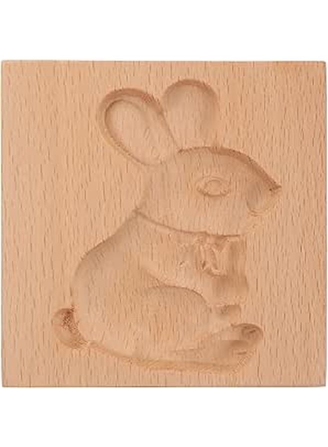 قاطع بسكويت أرنب خشبي قالب أرنب لعيد الفصح DIY خبز شوكولاتة حلوى - Image 1