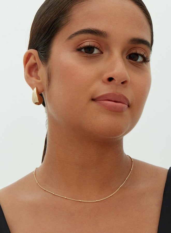 PAVOI 14K Gold Plated 925 Sterling Silver Post Teardrop Chunky Hoop Earrings - Lightweight Drop Earrings for Women - Designer Earring Trendy Jewelry, 22mm, White Gold, No Gemstone - Image 5