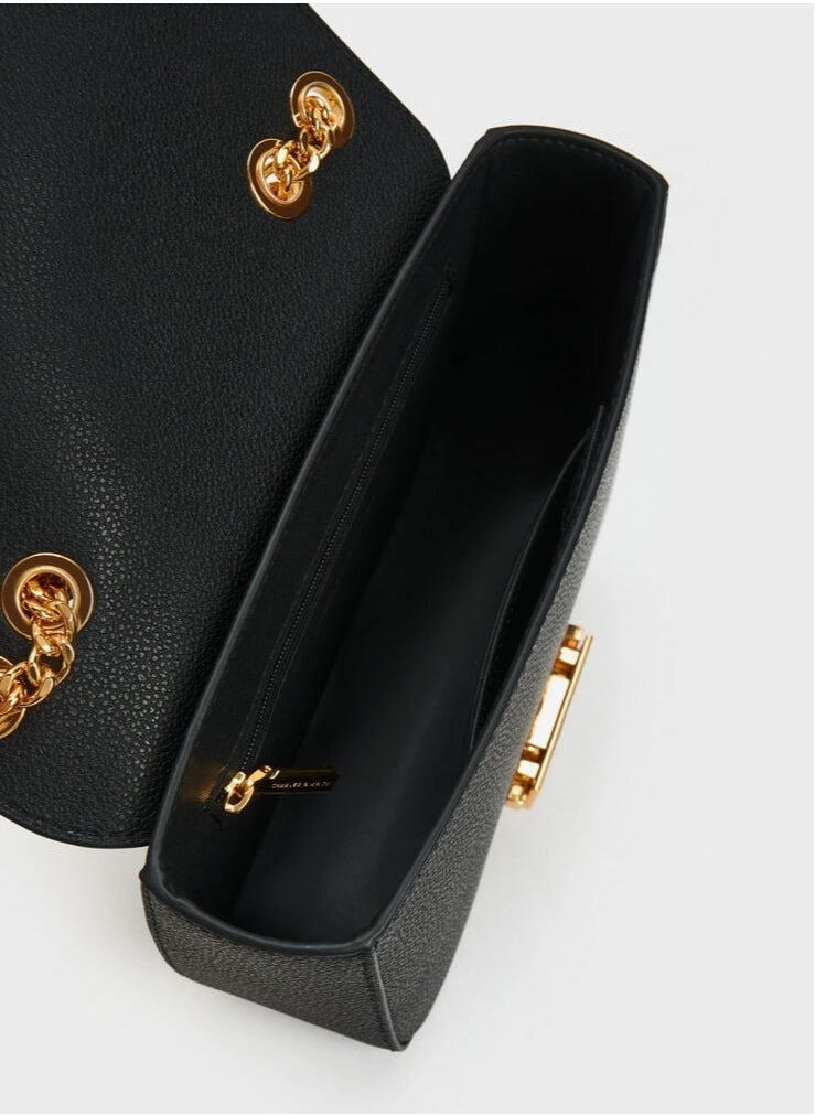 Charles & Keith Charles & keith classic metal chain crossbody bag  - Image 2