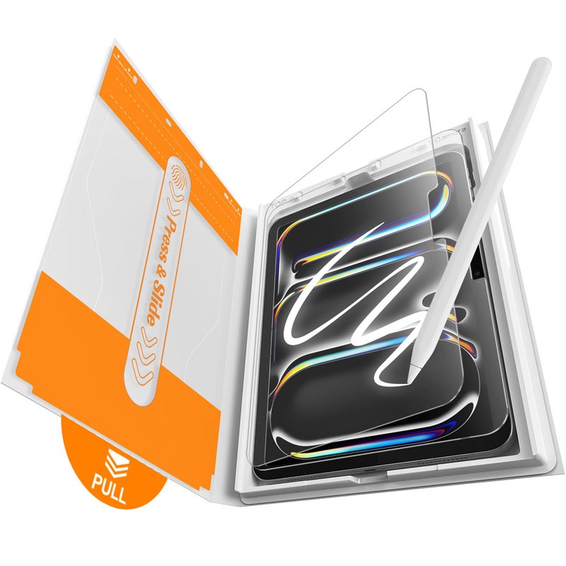 EZ-GLAZ-2 Pack Paper-feel Glass Screen Protector for iPad Pro 11 inch (M5) 2025/ (M4) 2024, Matte Glass Film with Easy Application Tray, Scratch Resistant, Compatible with Apple Pencil - Image 1