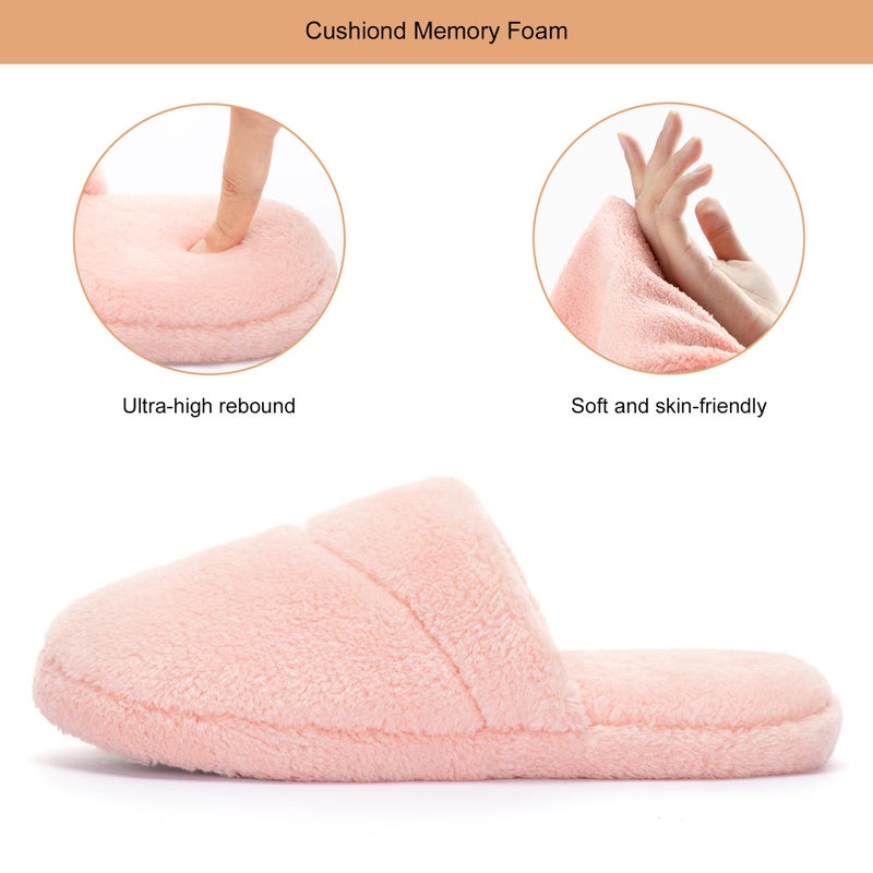 ULTRAIDEAS Womens Fluffy Scuff House Slippers Indoor Memory Foam (Size 7-8, Pink) - Image 4