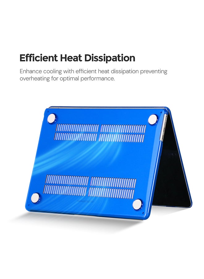 O Ozone Crystal Case Compatible with MacBook Pro 13 (A1706,A1708,A1989,A2159,A2289,A2251,A2338) Case with Keyboard Cover & Screen Protector,Dark Blue - Image 3