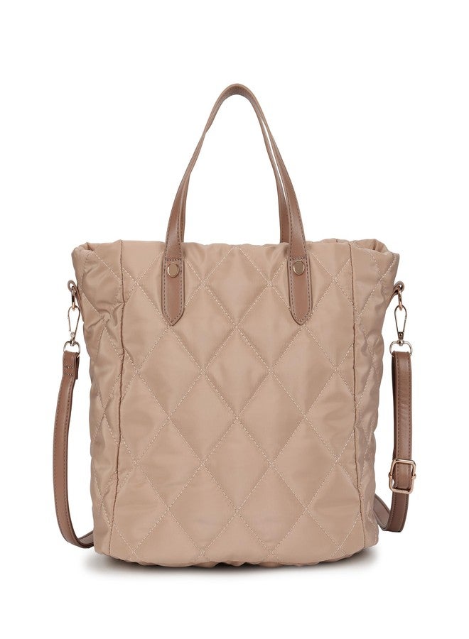 Fastrack Gridline Tote | Nylon Women’s Tote Bag | Diamond-Quilted Design with Dual Carry Options & Multiple Compartments - Image 5