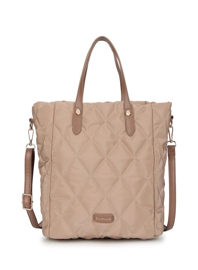 Fastrack Gridline Tote | Nylon Women’s Tote Bag | Diamond-Quilted Design with Dual Carry Options & Multiple Compartments - Image 1