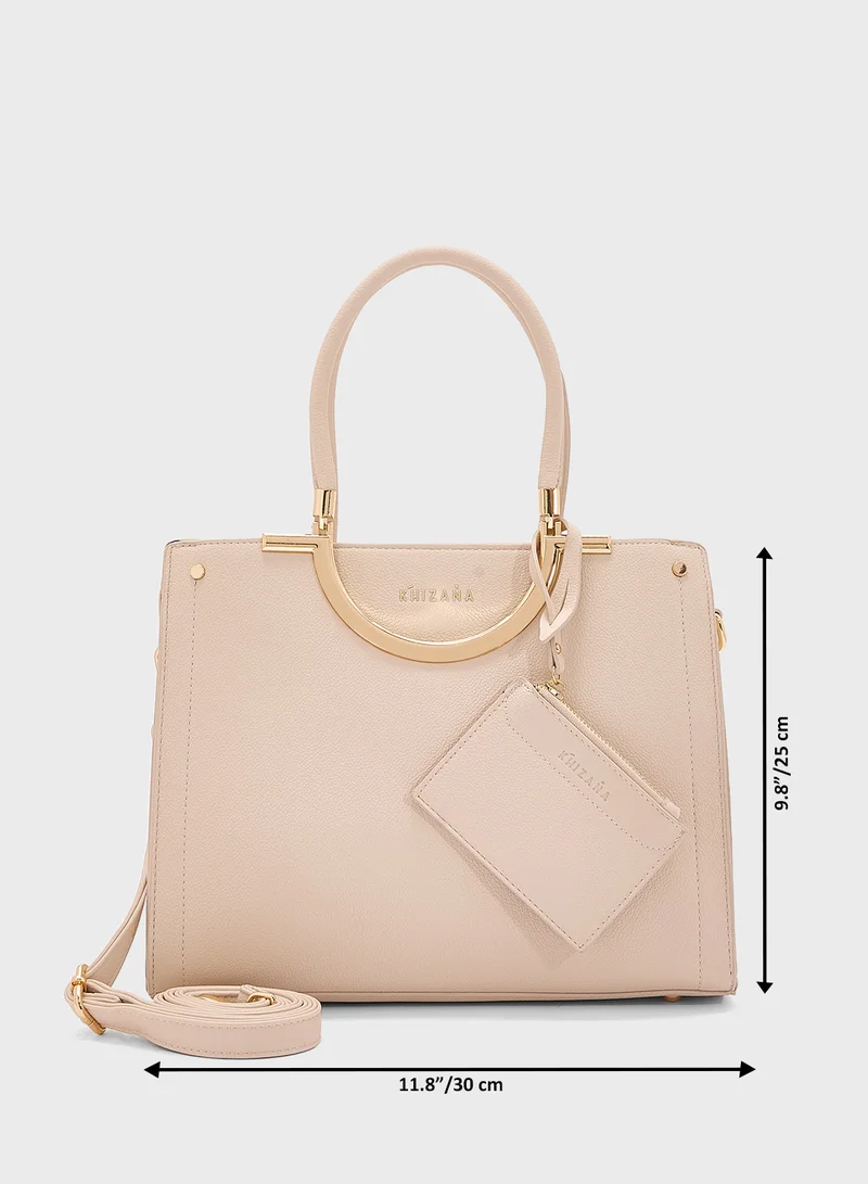 Khizana Mild Grain Satchel With Pouch