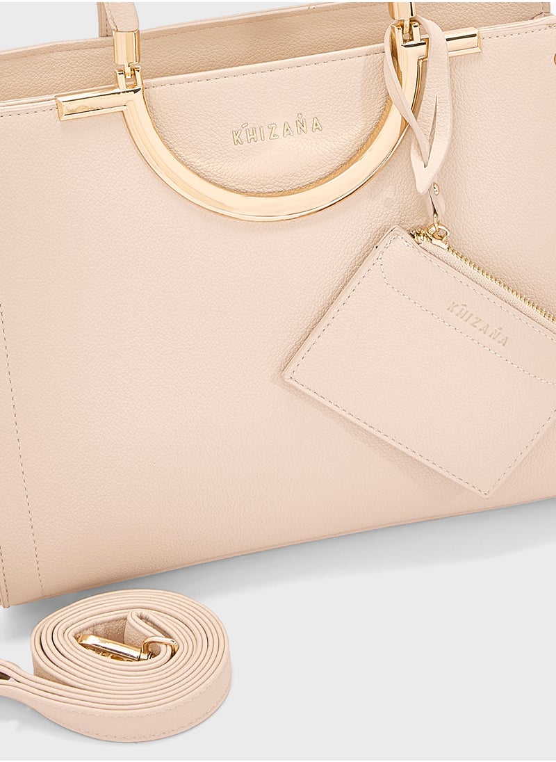 Khizana Mild Grain Satchel With Pouch  - Image 4