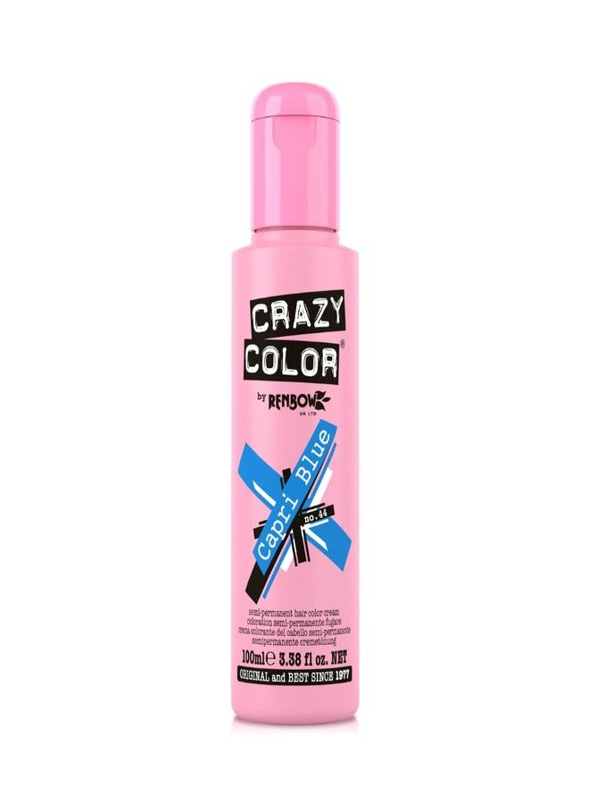 Crazy Color Semi Permanent Hair Colour, Capri Blue 44, 100 ml - Image 1