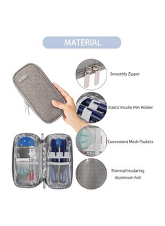 Leng Ke Insulin Cooler Travel Case for Diabetic, Insulin Cooling Case Travel Portable Insulin Pen Carrying Case Cooler Bag Organizer for Diabetic Supplies with 2 Ice Pack  - Image 5