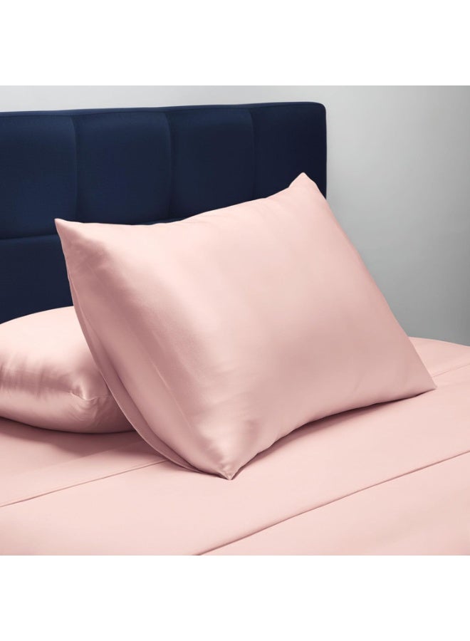 ELAUR Satin Pillowcase for Hair and Skin, Super Soft and Cooling Similar to Silk Pillow Cases 2 Pack with Envelope Closure, Gift for Women Men(20"x26" Standard Size) (Rose Gold) - Image 2