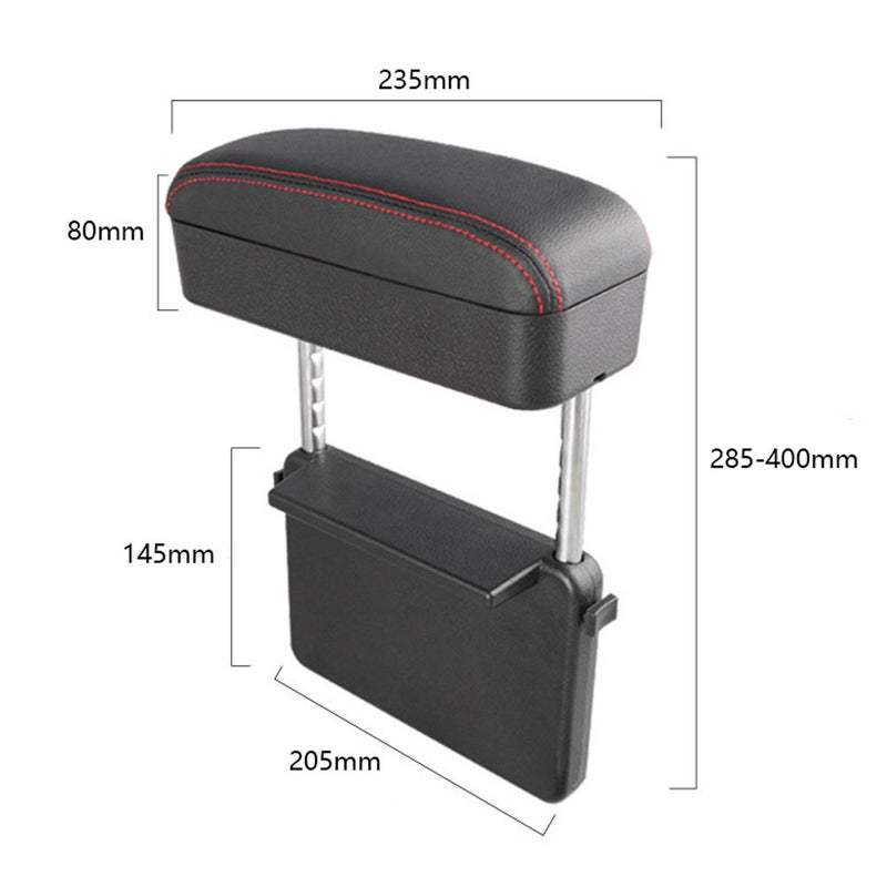 Car Armrest Support Adjustable Height Elbow Rest Cushion Arm Rest Box Pad Center Console Storage Organizer - Image 3