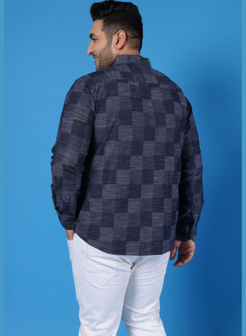 Instafab Plus Checked Regular Fit Shirt - Image 4