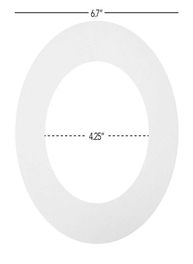 Maxxima 12 Pack 4 in. Goof Rings for Recessed Lights, Can or Canless Lighting Round Downlight Trim Ring, Outer Diameter 6.7” Inner Diameter 4.25”, Durable Plastic Design, White Extended Trim - Image 3