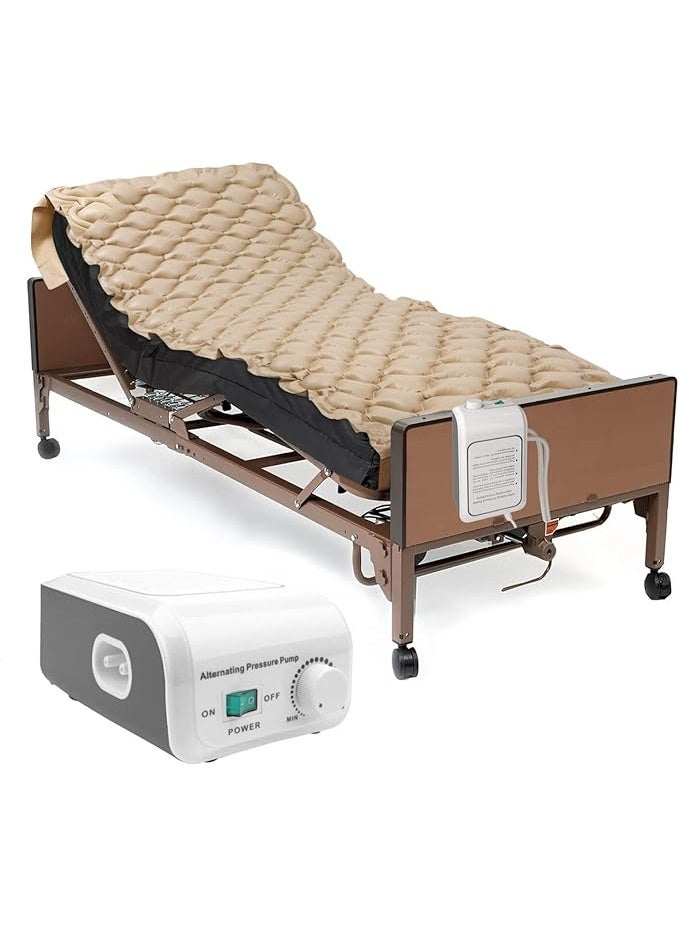 Alternating Air Pressure Mattress Pad with Electric Pump – Inflatable Anti-Bedsore Overlay for Hospital & Home Care - Image 1