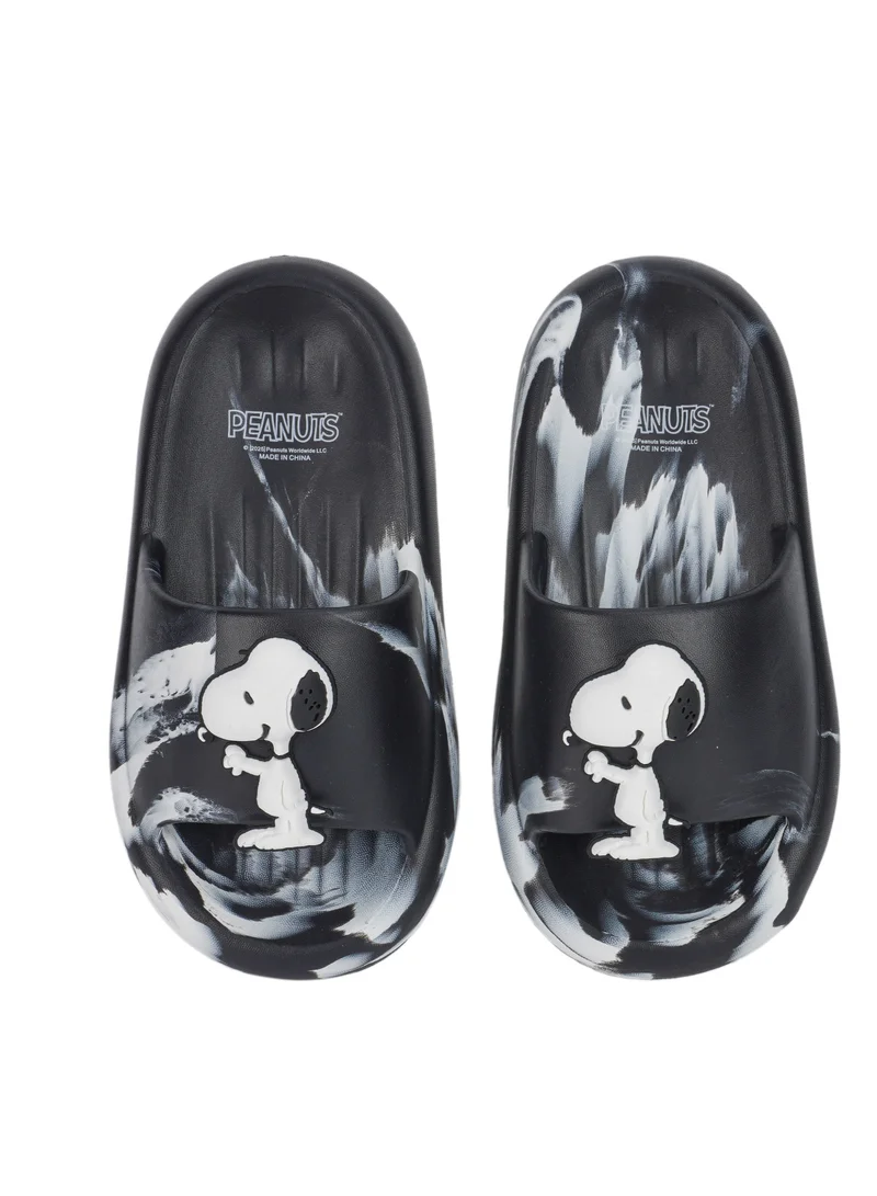 Urbanhaul  UrbanHaul Boys Peanuts Snoopy Print Slip on Sliders For Kids Suitable for Daily Use :- Black for Men | Best Price UAE