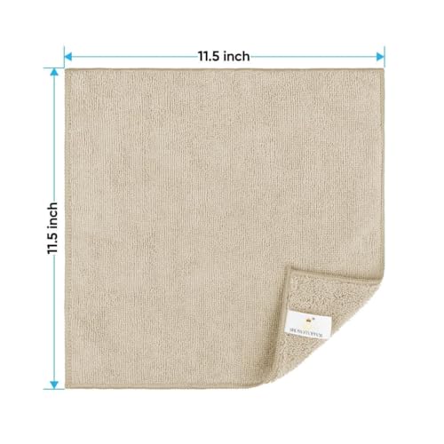 Showstopper Microfiber Cleaning Cloths for Kitchen & Home – G Brown, Pack of 10, 30x30cm, 250 GSM, Ultra Soft, Streak-Free, Lint-Free, Washable Kitchen Towel, Dusting Cloth and Car Cleaning Cloths - Image 2