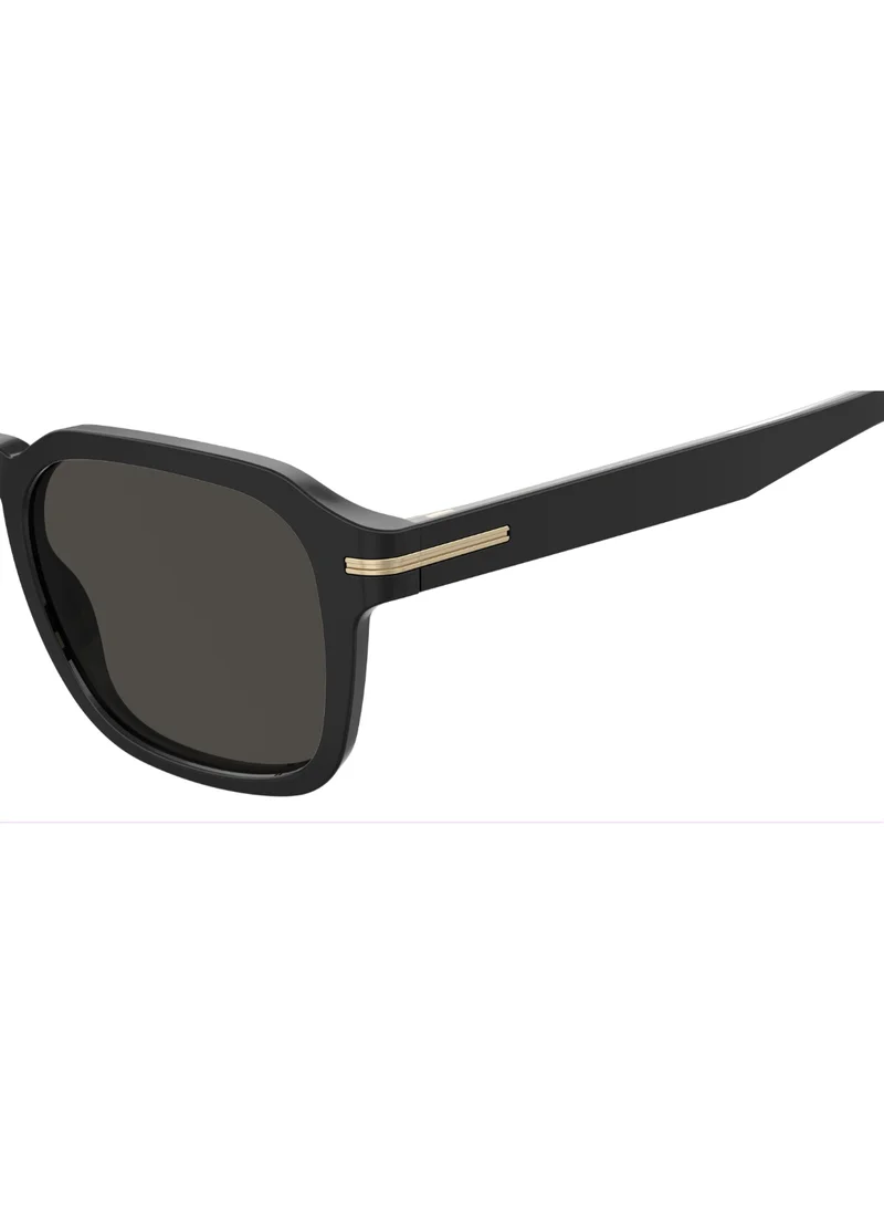 بوس Men's UV Protection Sunglasses Boss 1627/S Black 43.4 - Lens Size: 51 Mm