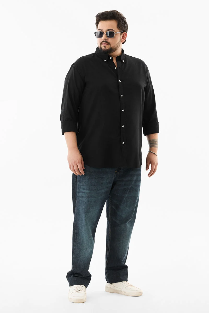 SNITCH Linen Blend Plus Size Shirt