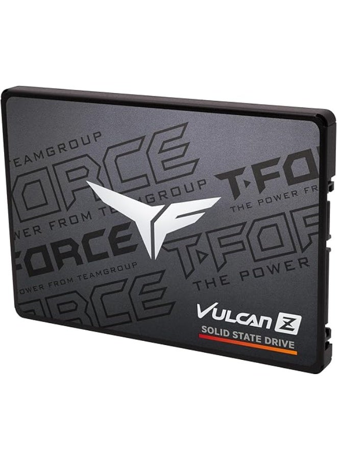 TEAMGROUP T-Force Vulcan Z 1TB SLC كاش 3D NAND TLC 2.5 بوصة SATA III قرص صلب داخلي SSD (سرعة القراءة/الكتابة تصل إلى 550/500 ميجابايت/ثانية) T253TZ001T0C101 - Image 2