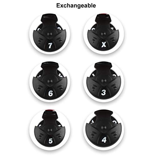 Andux Golf Hybrid Club Head Covers with Dial No. Tag Pack of 3 (All The Same Size) Black/Orange - Image 4
