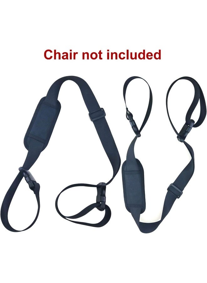 WINGKIND (2 Pack) Adjustable Beach Chair Carry Strap, Folding Chair Shoulder Strap for Beaches, Camping, Backpacking, Picnics and other items - Image 1
