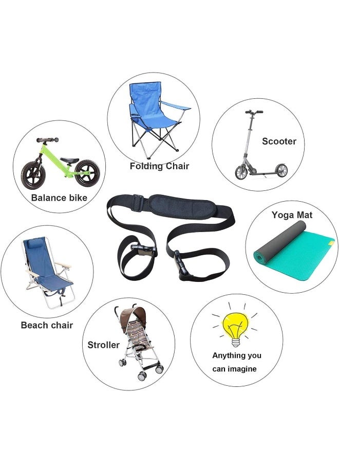 WINGKIND (2 Pack) Adjustable Beach Chair Carry Strap, Folding Chair Shoulder Strap for Beaches, Camping, Backpacking, Picnics and other items - Image 5