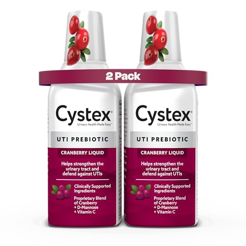 Cystex Urinary Tract Infection Support & Prevention - Cranberry Prebiotic Supplement with D-Mannose & Vitamin C for UTI Protection & Urinary Health Maintenance - 7.6 fl oz - (Pack of 2) - Image 1