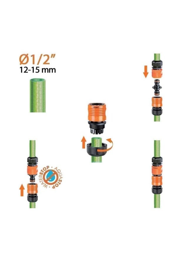8818 Coupling 12 Water Stop With Two-Way Clutch With 12 Automatic Coupling Set Of 3 Multicolor Standard Connector Ket 12 8818 88180000