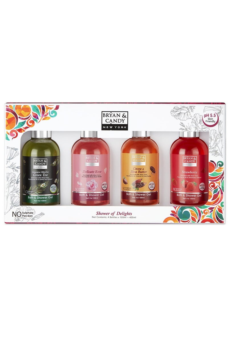 BRYAN & CANDY Bryan And Candy Shower Gel Combo Pack of 4 for Clean Moisturized Skin 150ML - Image 1