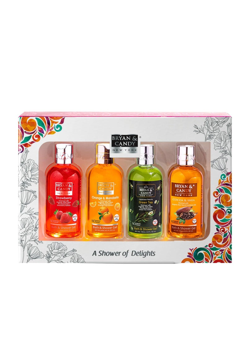 BRYAN & CANDY - Bryan And Candy Shower Gel Combo Pack of 4 for Clean Moisturized Skin 150ML - Image 1