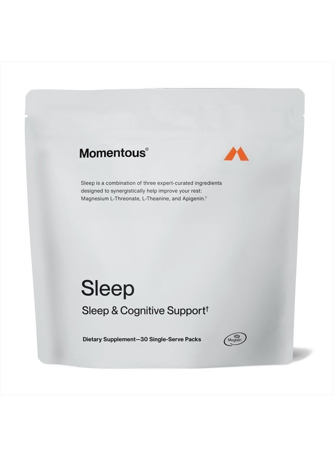 Momentous - Sleep Pack Magnesium L-Threonate, Apigenin & L-Theanine, 30 Servings - Image 1