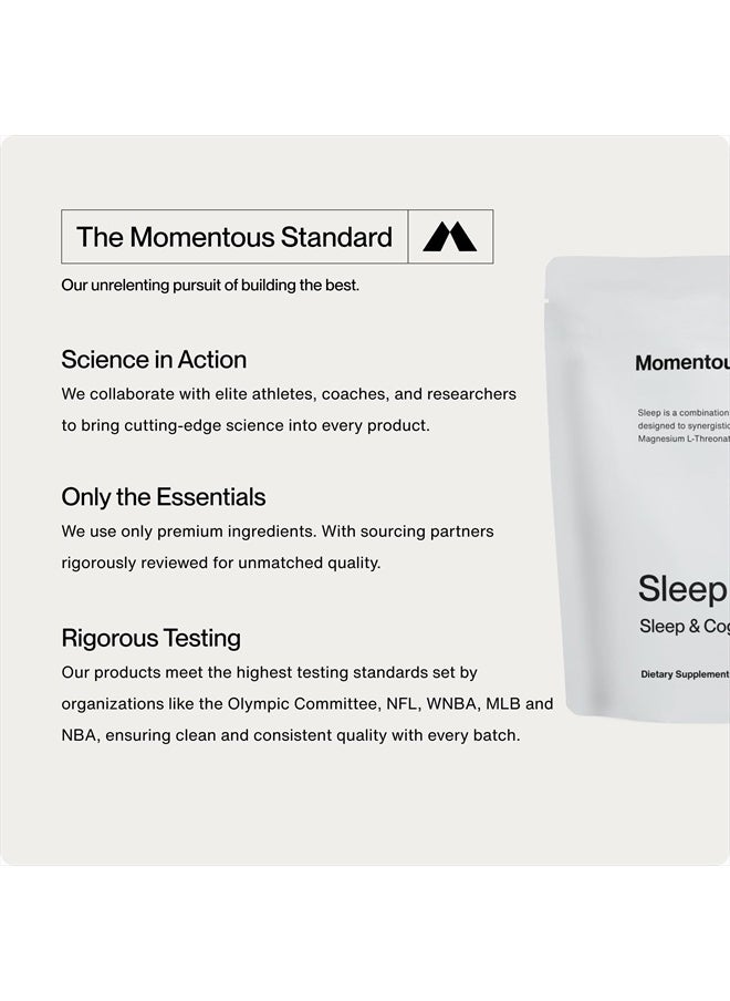Momentous - Sleep Pack Magnesium L-Threonate, Apigenin & L-Theanine, 30 Servings - Image 1