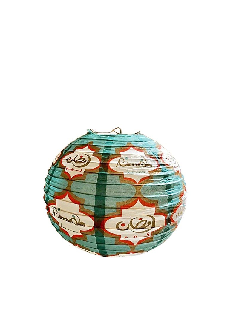 Eid Creations - Arabesque Teal Lantern 12in 1ct - Image 1