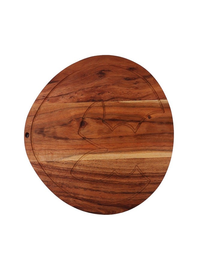 Affinity Decor Egg Shaped Wood Serving Board, Wood Cutting Board for Kitchen with Groove, Wooden Charcuterie Boards, Egg Bunny Serving Platter for Cheese and Food, 13" x 10.3" - Image 2