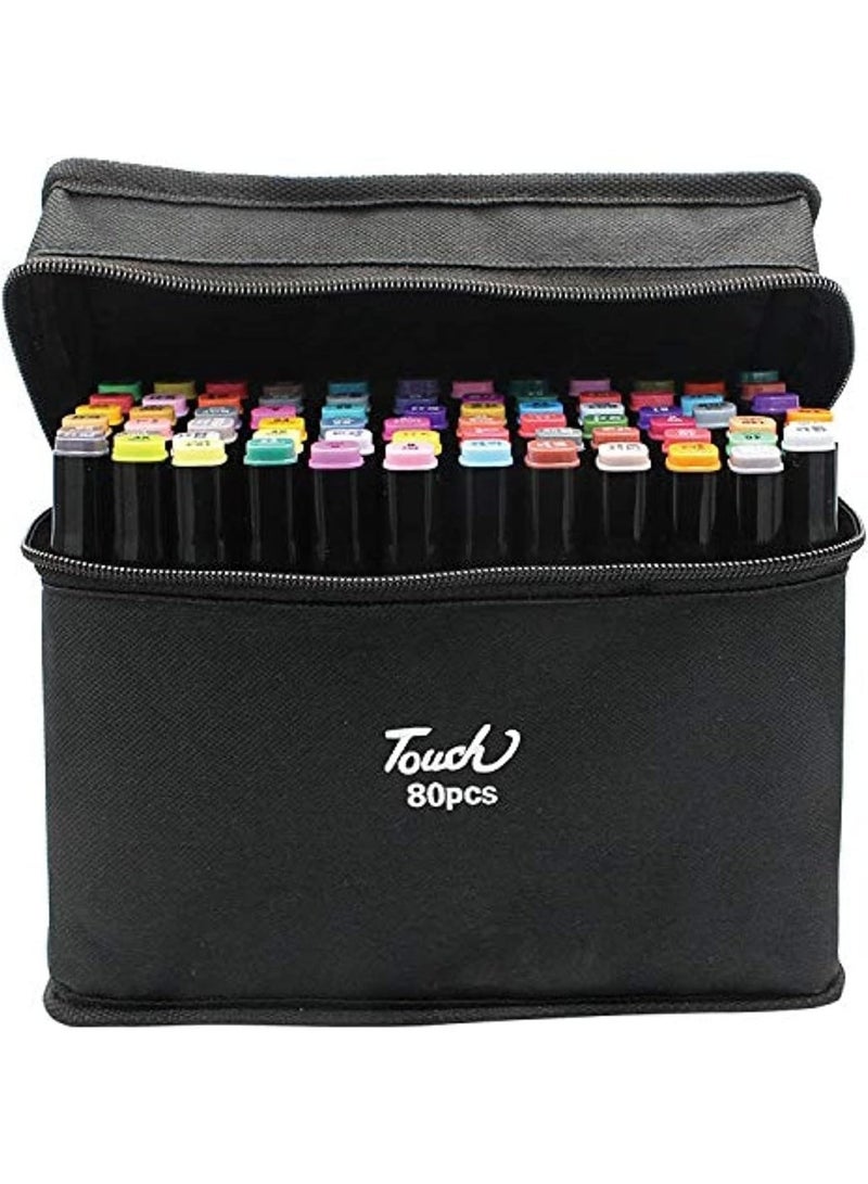 80 Colors Markers Dual Tip Art Markers for Kids & Artist Coloring Sketching Drawing Markers for Artists Paint Markers Pen with Carry Case - Image 2