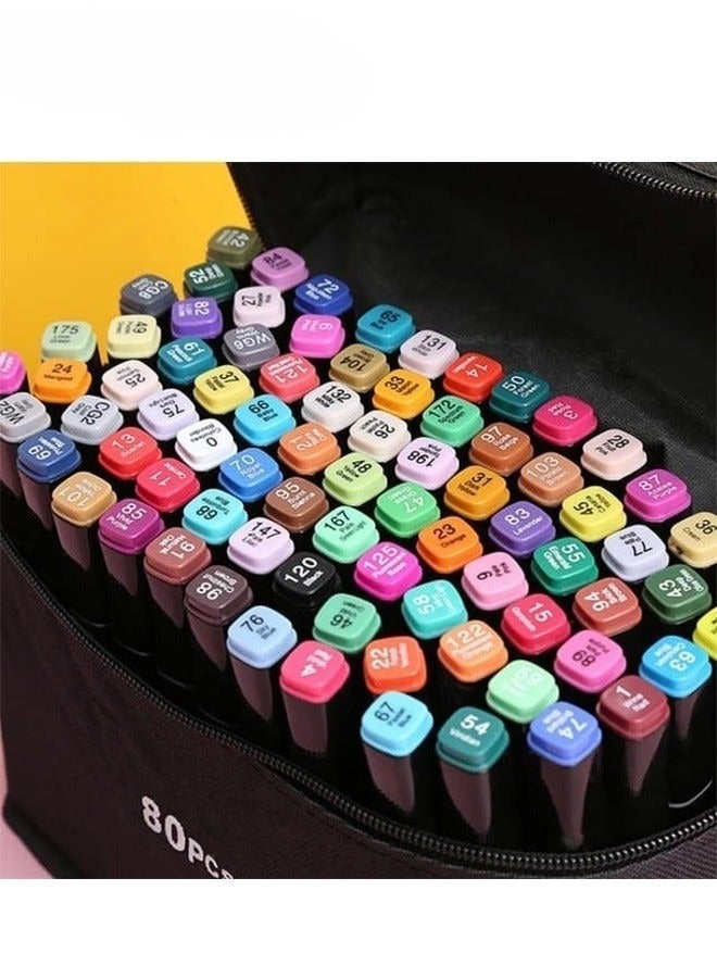 80 Colors Markers Dual Tip Art Markers for Kids & Artist Coloring Sketching Drawing Markers for Artists Paint Markers Pen with Carry Case - Image 3