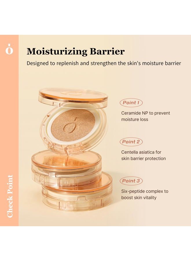 ONGREDIENTS Skin Barrier Glow Cover Cushion, All-day Coverage, Glow Finish, Lightweight, Skincare-Like Texture, Non-cakey Makeup, Korean Cushion Foundation (#13C First Snow, 0.49 oz) - Image 3