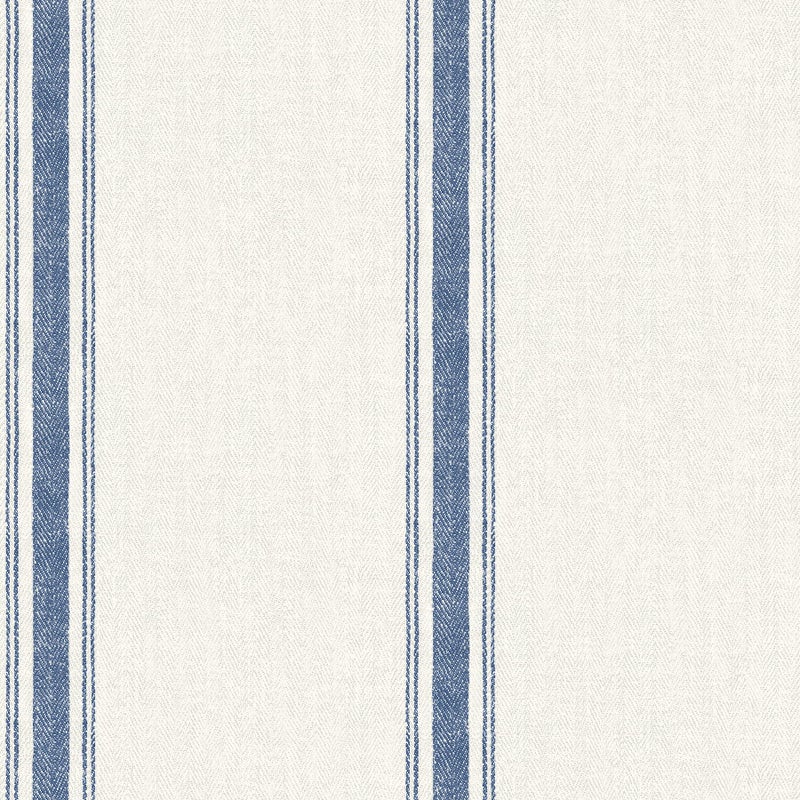 Chesapeake Blue Linette Fabric Stripe Wallpaper 311512462