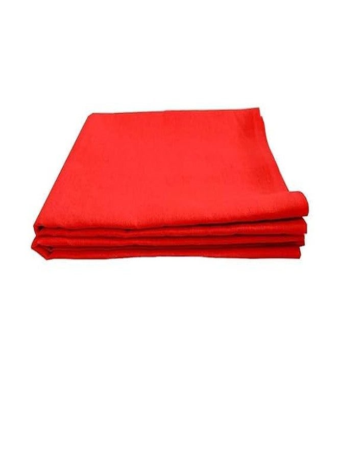 PS SHEVIN Religious 1.25 Meter Lal Red Pooja God Aasan Cloth for Mandir| Lal Cotton Chowki Aasan Kapda | Puja Cloth for Puja Table, Deity Idols, and Altar | Worship Mat for Home Temple DR-71 - Image 1