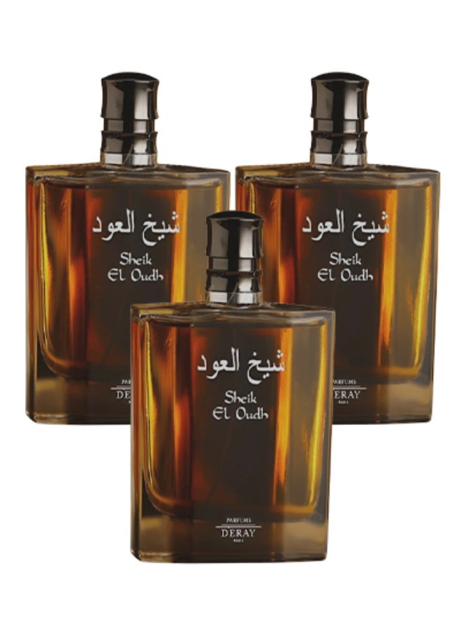 DERAY 3 Pieces Sheikh El Oud Perfume For Men 100ml EDP - Image 1