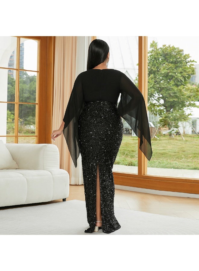 Madam Uniq Sequin Bodice Gown Dress - Image 2
