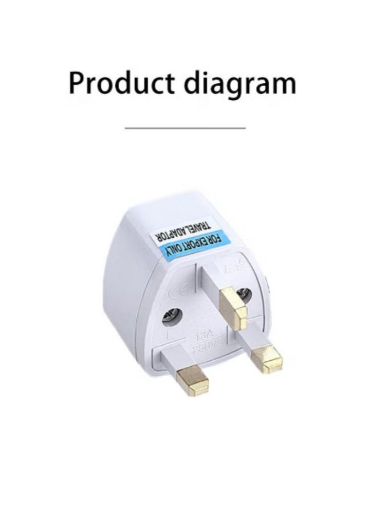 5-in-1 UK Plug Adapter, Universal Travel Adapter, Multi-Function Power Converter for 250V (5 Pack), UK Power Adapter, British Plug Converter - Image 4