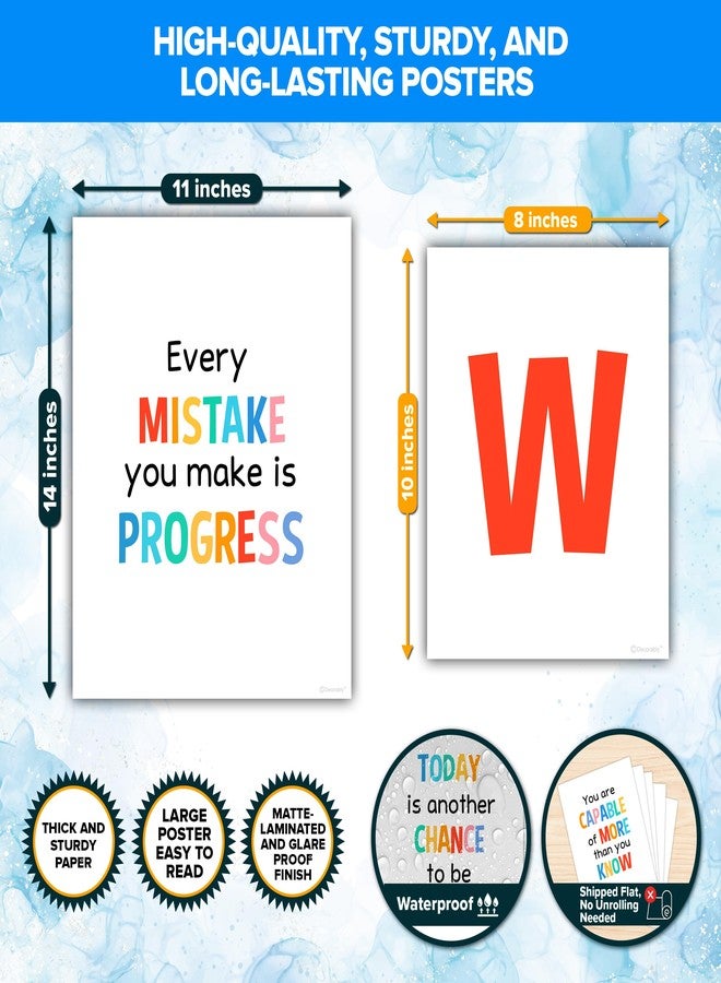 Decorably 15 Colorful Welcome Poster for Classroom, Matte-Laminated Inspirational Colorful Welcome Sign for Classroom, School Hallways, Bulletin Boards, Home Study Room - Image 2