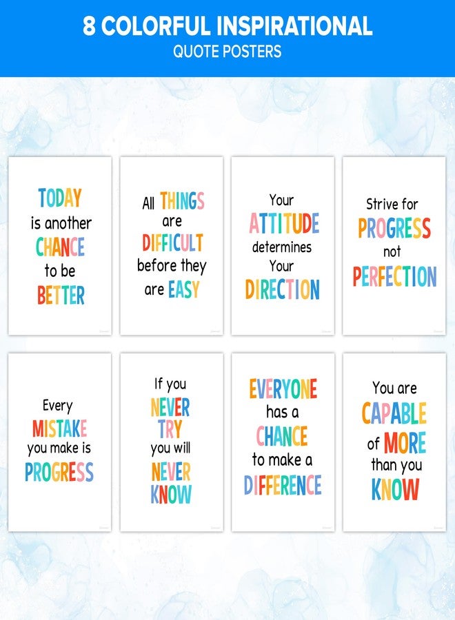 Decorably 15 Colorful Welcome Poster for Classroom, Matte-Laminated Inspirational Colorful Welcome Sign for Classroom, School Hallways, Bulletin Boards, Home Study Room - Image 4