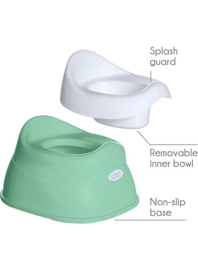 Little Chicks Easy-Clean Potty Training Toilet Chair, Built in Splash Guard and Slip Resistant - Image 4