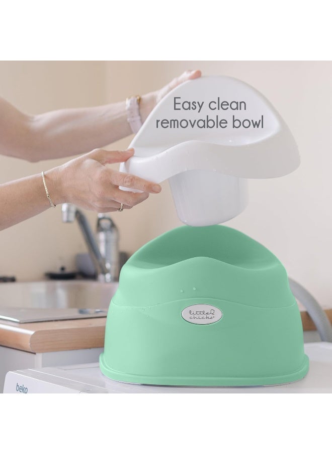 Little Chicks Easy-Clean Potty Training Toilet Chair, Built in Splash Guard and Slip Resistant - Image 5