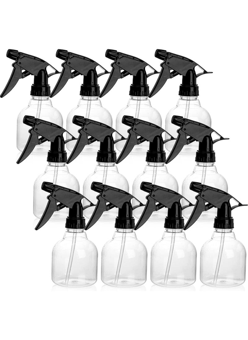 Bekith Bekith 12 Pack 8 Oz Empty Plastic Spray Bottle with Black Trigger Sprayers - Adjustable Head Sprayer from Fine to Stream - Refillable Sprayer for Water, Kitchen, Bath, Beauty, Hair, and Cleaning 